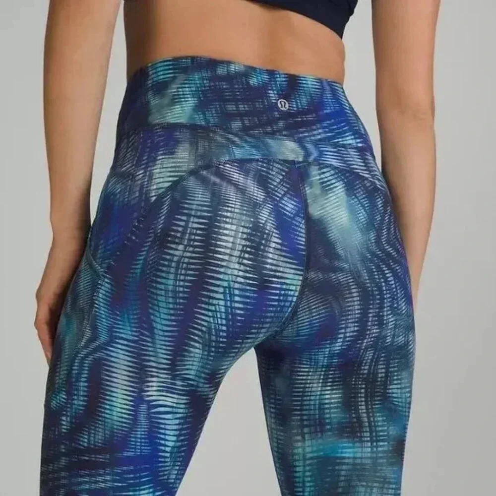 Lululemon Wunder Train High-Rise Tight 28" Shapeshifter Flux Blue Multi - Picture 2 of 2